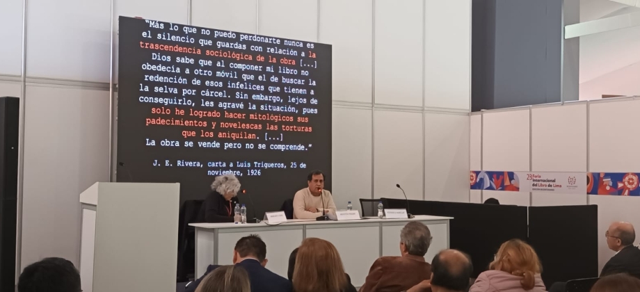 Colombia conmemora en Perú el Centenario de La Vorágine con la participación de Margarita Serje en la Feria Internacional del Libro de Lima