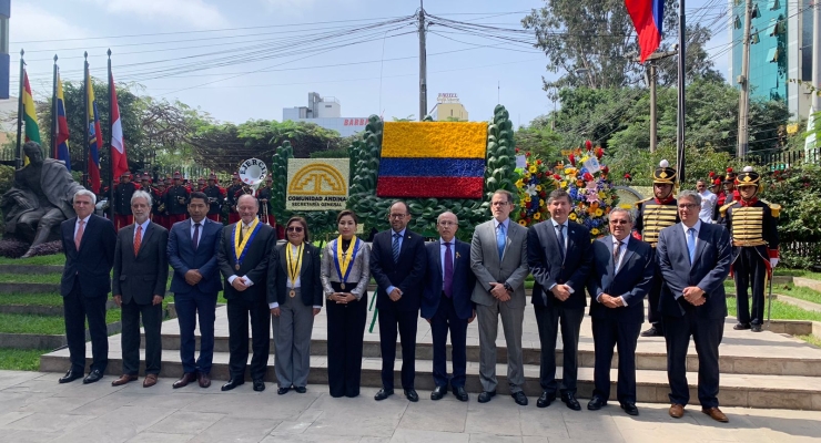 Embajada de Colombia en Perú conmemoró el Día de la Independencia en la Comunidad Andina
